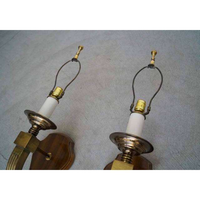 1970's Hollywood Regency Wall Lamps Sconces - a Pair For Sale In Los Angeles - Image 6 of 13