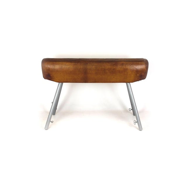 Vintage Gymnastic Pommel Horse in Leather, 1950s For Sale - Image 14 of 18