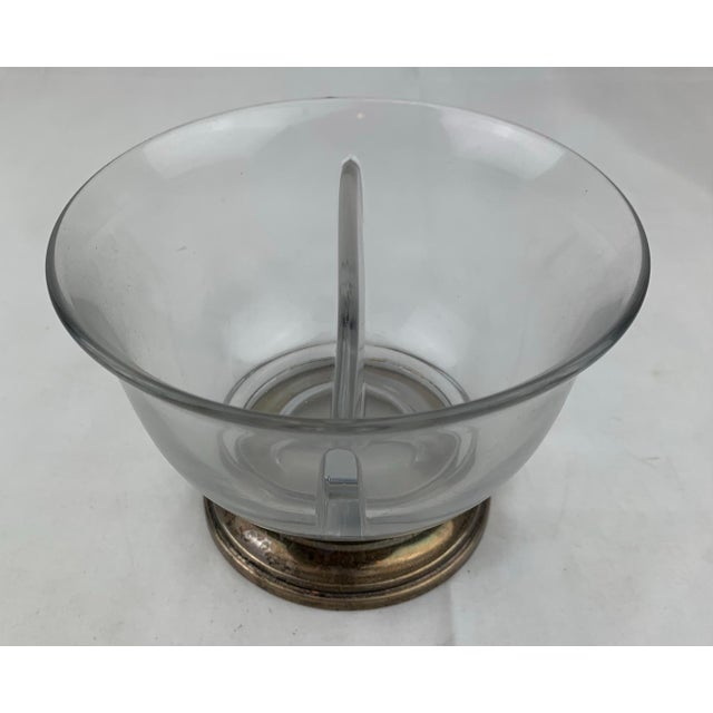 Transparent 1950s Vintage Crystal and Sterling Base Bowl For Sale - Image 8 of 9
