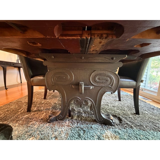 16th Century 500 Year-Old Stunning Church Door Dining Room Table For Sale - Image 5 of 8
