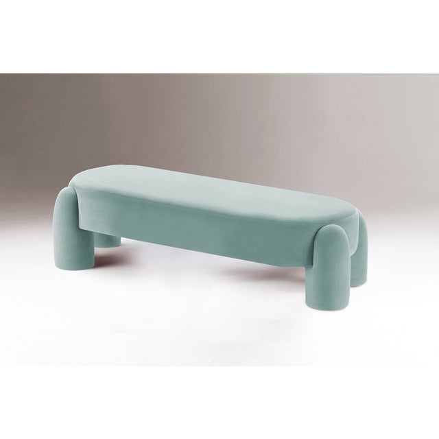 Not Yet Made - Made To Order Marlon Bench by Dooq Details For Sale - Image 5 of 12
