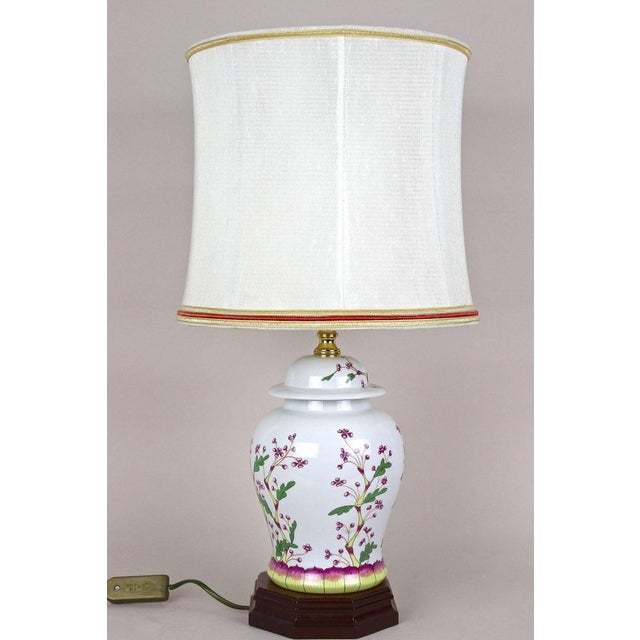 Vintage Ceramic Table Lamps with Lampshades, 1970s, Set of 2 For Sale - Image 17 of 18
