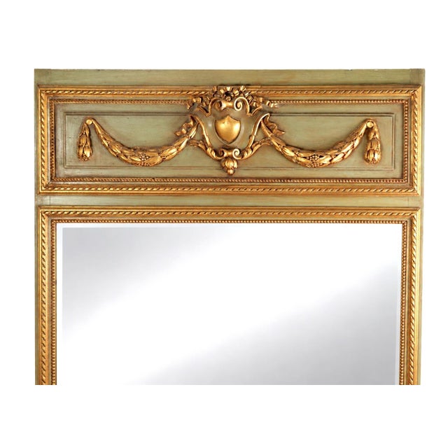 Antique French Louis XVI-Style Gilt-Wood Painted Pier Mirror, Late 19th Century For Sale In New York - Image 6 of 10