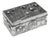 Antique Meiji Japanese Silver Iris Flower Cigar Box by Zuan, 1900 For Sale