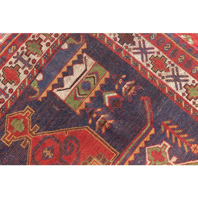 Colorful Antique Persian Lori Rug With All-Over Geometric Tribal Design 4'9 X 8'6 For Sale - Image 14 of 14