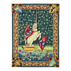 Heraldic Unicorn Loom Woven Tapestry - 100 X 72 Cm (3'3" X 2'4") - Requires Rod Size 2