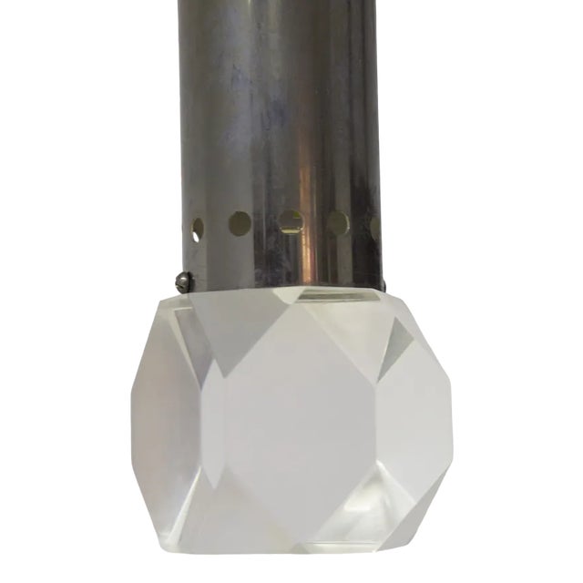 Mid-Century Aluminum and Glass Pendant from Stilux Milano, 1950s For Sale