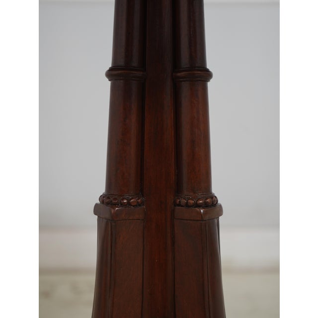 Wood Scarborough House Round Mahogany Pedestal Lamp Table For Sale - Image 7 of 13