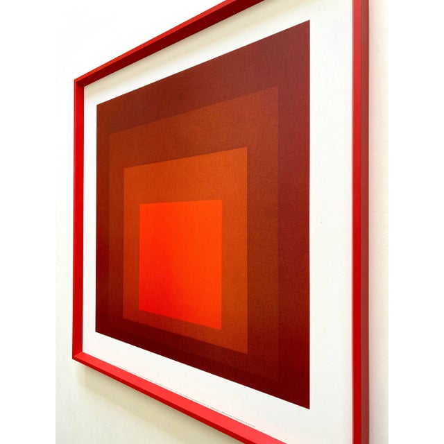 Josef Albers Foundation Lithograph Print Framed Mid Century Modernist Poster " Homage to the Square : Mma-2 " 1970 For Sale - Image 11 of 12