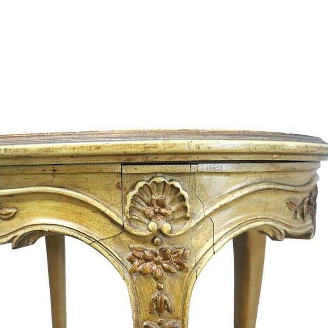 Pair of Antique Grand Rapids French Hand Painted Oval Side Tables For Sale - Image 14 of 18