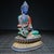 Vintage Liuli Glass Medicine Buddha Statue With Polychrome Decoration For Sale In Los Angeles - Image 6 of 9