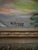 American Vintage Signed Coastal Harbor Oil Painting in Ornate Gilt Frame, 1958 For Sale - Image 3 of 6