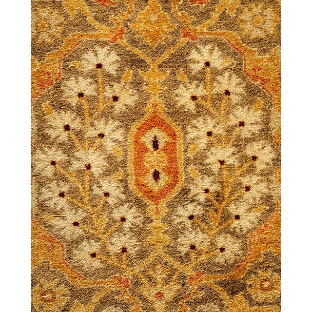 Traditional Ottoman, One-of-a-Kind Hand-Knotted Runner Rug - Green, 3' 1" x 22' 1" For Sale - Image 3 of 8