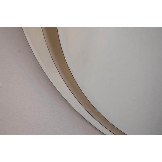 Circular Mirror with 3 Lights, Italy, 1970s For Sale - Image 9 of 16