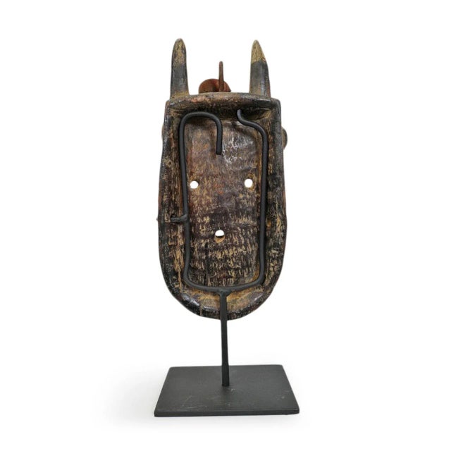 Vintage African Tribal Toma Passport Mask on Stand For Sale - Image 4 of 6