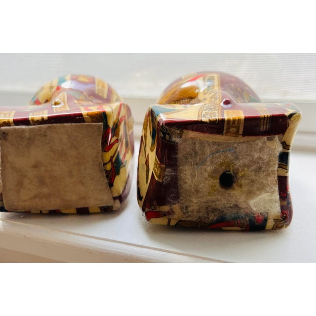 Faux Decoupage Egyptian Cleopatra Bookends - a Pair For Sale - Image 4 of 9