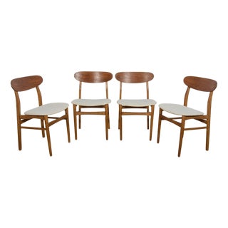 Mid-Century Modern Teak Dining Chairs, 1960s, Set of 4 For Sale