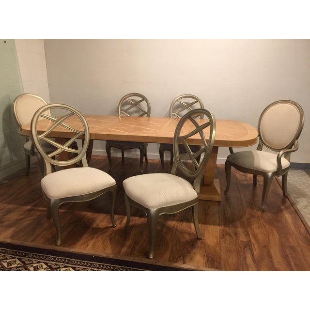 Thomasville Bogart Luxe Collection Burl Dining Set Chairish