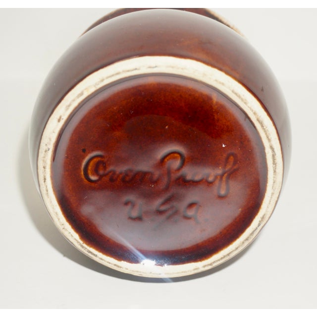 Ceramic Vintage Brown Drip Glaze Stoneware Set - McCoy Bean Pot & Hull Serving Set - 3pcs For Sale - Image 7 of 11