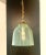 Metal Mid-Century Murano Opalescent Glass Hanging Pendant Light. For Sale - Image 7 of 9
