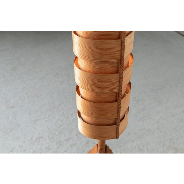 This rare pinewood floor lamp was designed by Hans-Agne Jakobsson and produced by AB Markaryd in Denmark during the...