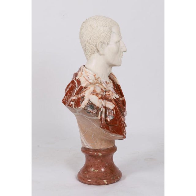 Vintage Portrait Bust of Roman Emperor Otho, 20th Century, Carrara Marble For Sale - Image 13 of 15