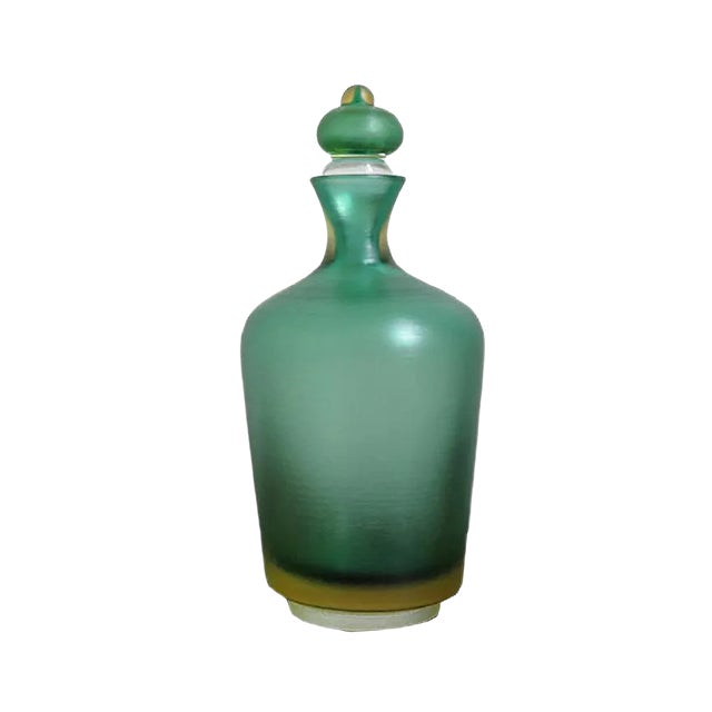 Italian Murano Glass Incisi Bottle from Venini, 2004 For Sale