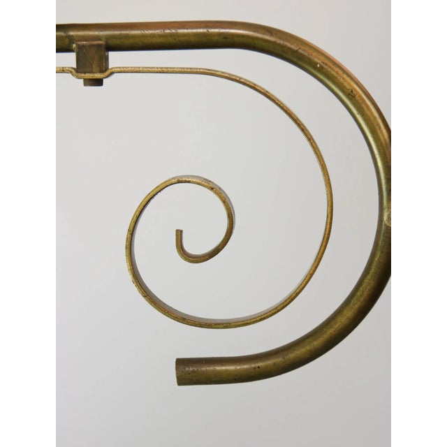 Brown Vintage Italian Brass and Opaline Chandelier For Sale - Image 8 of 15