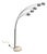 Floor Lamp With Five Bulbs in Chrome, Glass & Marble, Unknown, 1960s For Sale