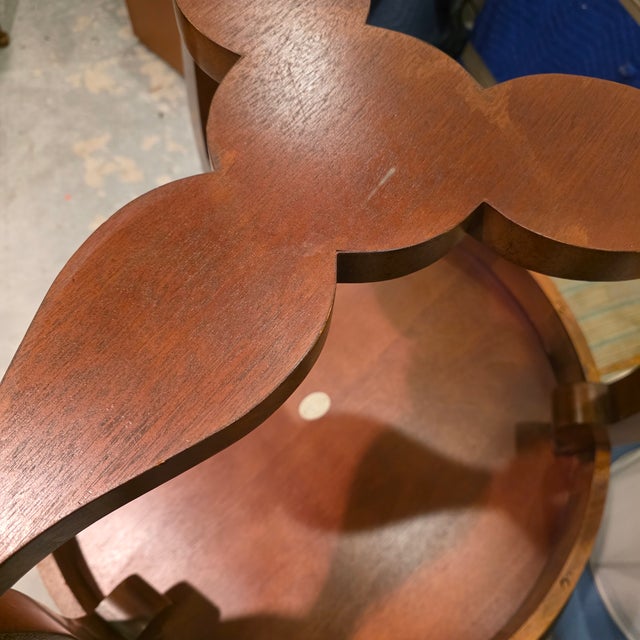 Traditional Mid 20th Century Baker Furniture Round Fruit Wood and Mahogany Bronze Mounts Claw Feet Gueridon Side Tables - Set of 2 For Sale - Image 3 of 18
