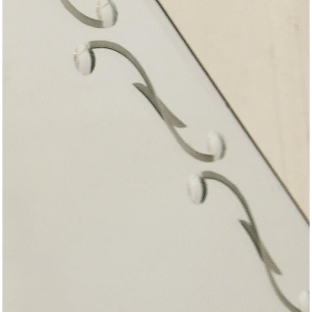 Large French Art Deco Diamond Wall Mirror, 1920s For Sale - Image 8 of 9