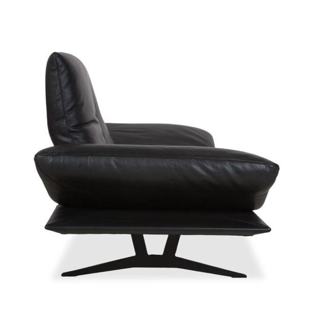 Francis Leather Two-Seater Black Manual Function Sofa from Koinor For Sale - Image 17 of 18