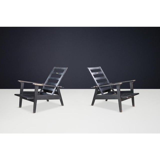 Mid-Century Modern Oak Lounge Chairs attributed to Antonín Heythum, Prague, 1930s, Set of 2 For Sale - Image 6 of 9