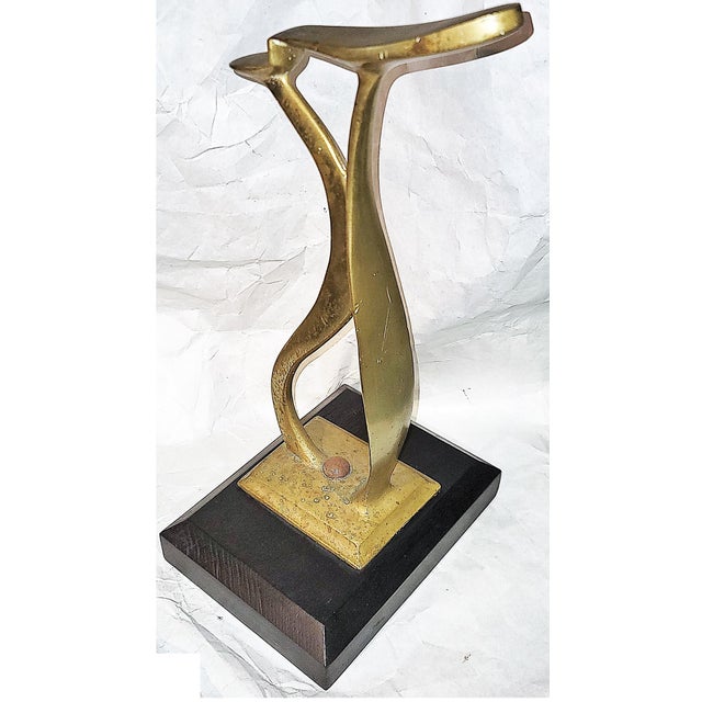1950s 1950s Modern Art Brass Bootstand For Sale - Image 5 of 7