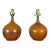 Pair of Medium Brown Ceramic Bulb Table Lamps | by Lotte and Gunnar Bostlund For Sale