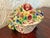 Rococo Vintage Italian Capodimonte Porcelain Flower Basket Box With Applied Roses For Sale - Image 3 of 11