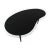 1980s Black and Clear Glass Kidney Coffee Table Postmodern Vintage Boomerang For Sale