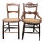 Pair of Vintage Wooden Chairs With Wicker Seats For Sale