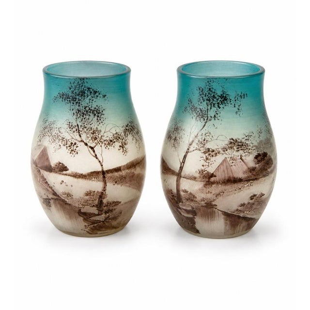Glass Vases, Set of 2 For Sale - Image 6 of 6