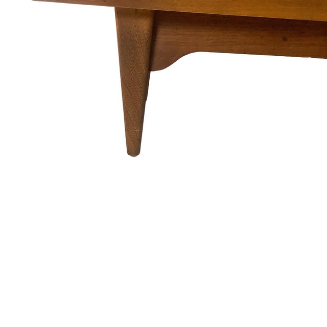Vintage Mid-Century Modern Walnut Hutch Cabinet With Open Display Shelving For Sale - Image 9 of 18