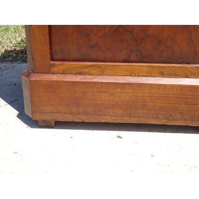 Louis Philippe Bedside Table in Walnut and Burr Walnut For Sale - Image 6 of 18