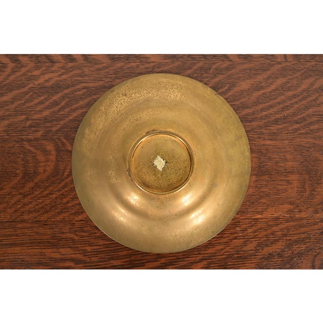 Bronze Tiffany Studios New York Bronze Doré Bowl With Abalone Inlay For Sale - Image 8 of 11
