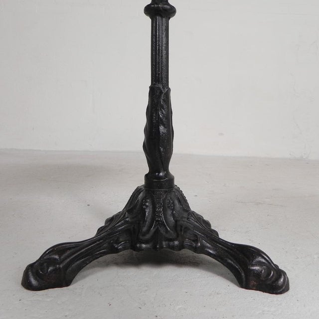 Bistro Table with Cast Iron Leg and Traffic Sign Top, Paris, France, 1920s For Sale - Image 13 of 18