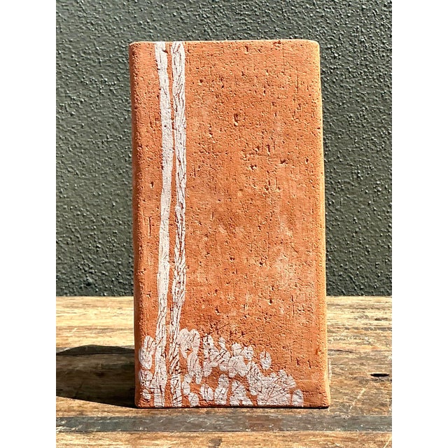 Vintage Original Studio Pottery Drip Glaze Vase For Sale - Image 4 of 11