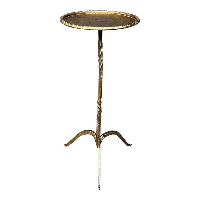 Small Mid Century Modern Style Metal Drinks Table With Pointed Feet For Sale