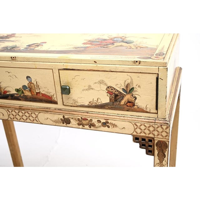Antique Chinoiserie Lacquered Console Table, 1920s For Sale - Image 15 of 16