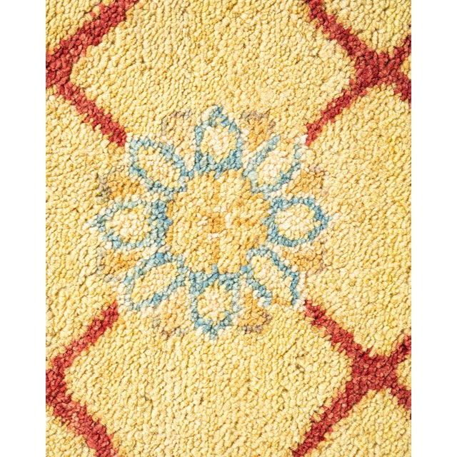 Traditional Eclectic, One-of-a-Kind Hand-Knotted Area Rug in Yellow, 9' 3" x 12' 5" For Sale - Image 3 of 8