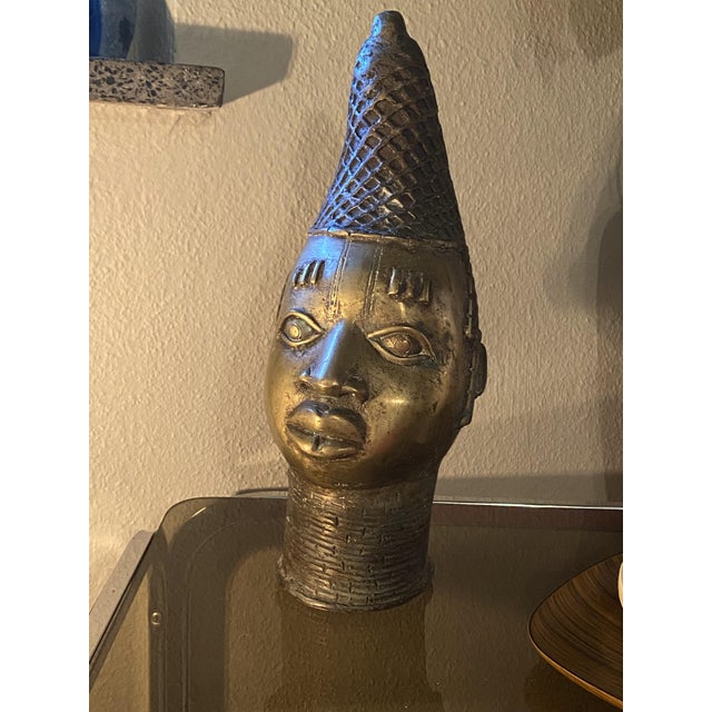 Antique Yoruba Ife Bronze Bust from a Museum Collection, Nigeria (Kotalla TL Analysis) For Sale - Image 4 of 18