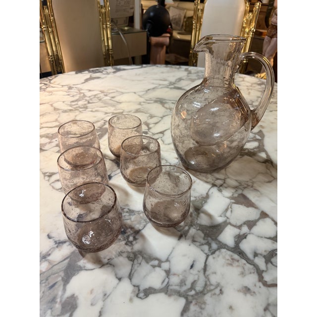 Vintage Orangeade Service from Biot, 1970s, Set of 7 For Sale - Image 6 of 6