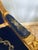 Mid 20th Century French Louis XVI Style Giltwood & Navy Embroidered Velvet Fauteuils- Pair For Sale - Image 4 of 18